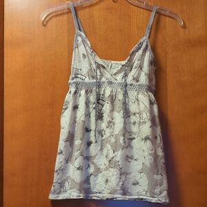 Gilly Hicks Gray and White Floral Camisole
